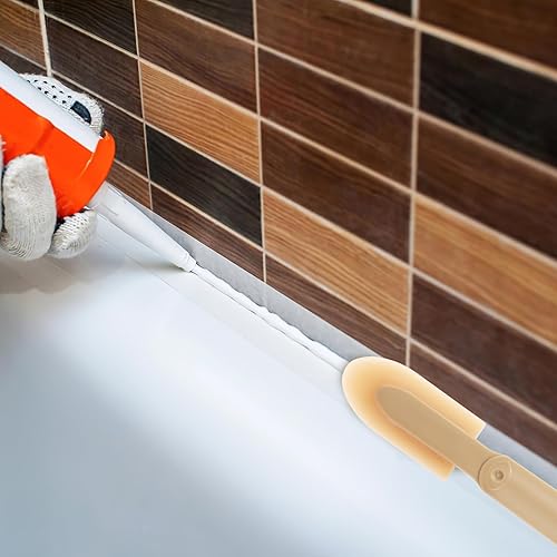 Miniatura 8 de Kit de herramientas de calafateo de goma, herramienta de acabado de calafateo reutilizable, sellador de lechada, espátula, esparcidor, herramienta