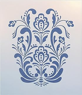 Rosemaling Pattern 18 Stencil Template 8.2