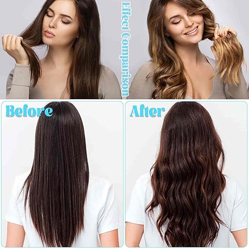 Miniatura 5 de Rulos para el cabello Jumbo, 12 piezas de rulos para el cabello con autoagarre y 12 clips de pico de pato de acero inoxidable para volumen de