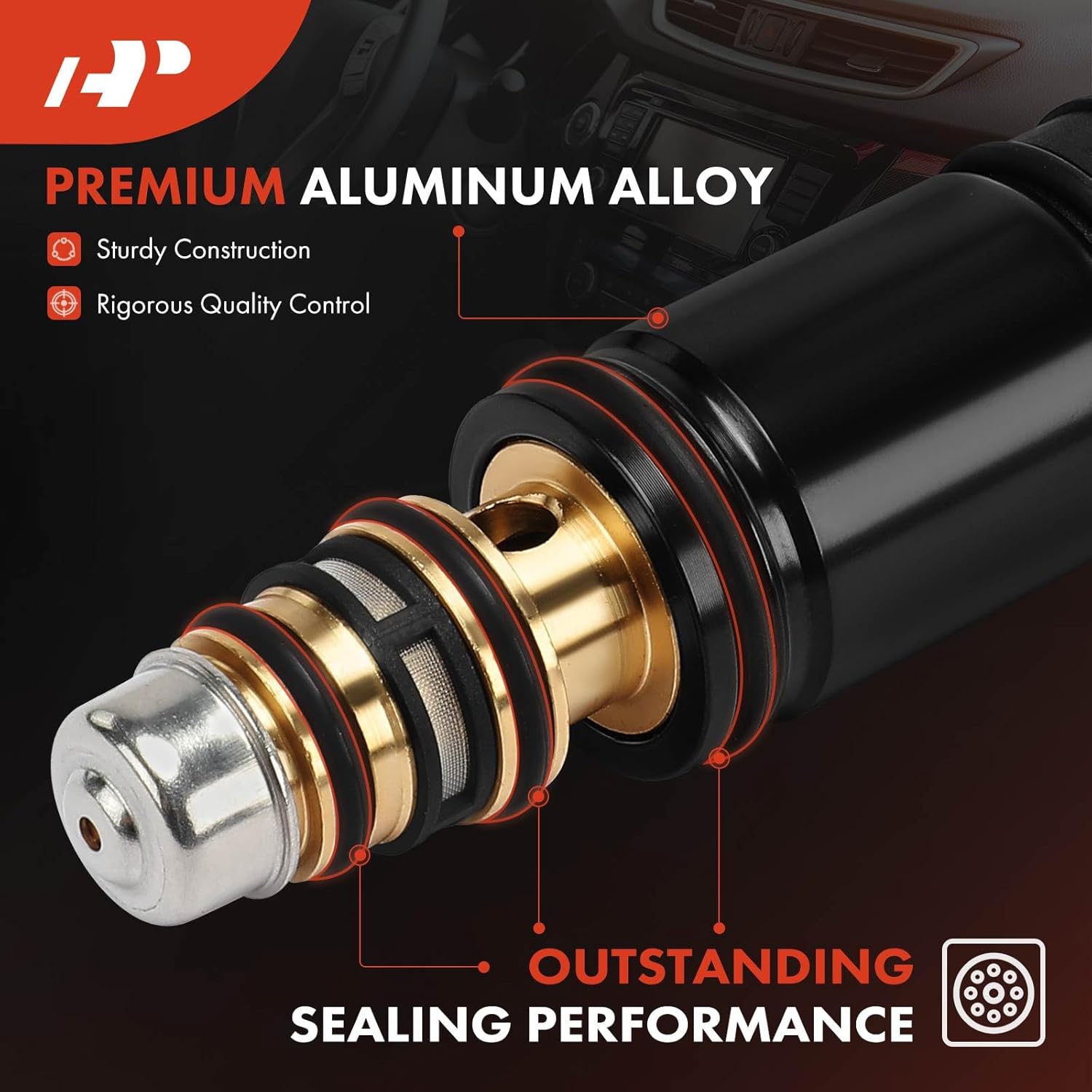 A-Premium AC Compressor Control Solenoid Valve 7SEU, 6SEU Compatible with Cadillac Escalade/Escalade ESV 2015-2020 6.2L