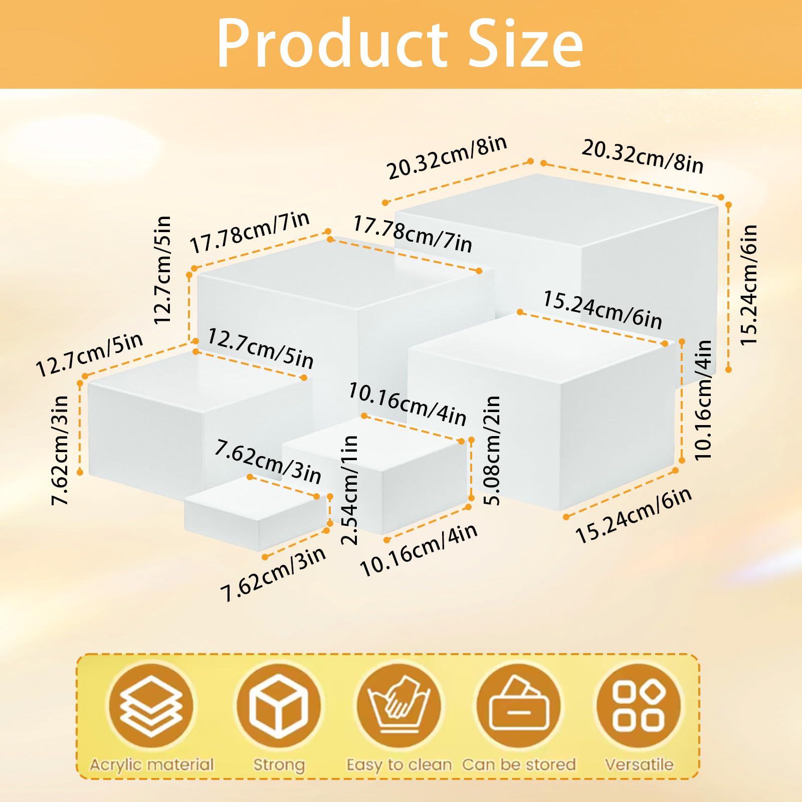 6 Paquetes Soporte para Tartas, Soporte Exhibición de Alimentos para Buffet, Estantes Expositor Donuts, Mesa Dulce Accesorios para Bodas/Fiestas/Eventos Caja de Almacenamiento para Joyas, Cosméticos