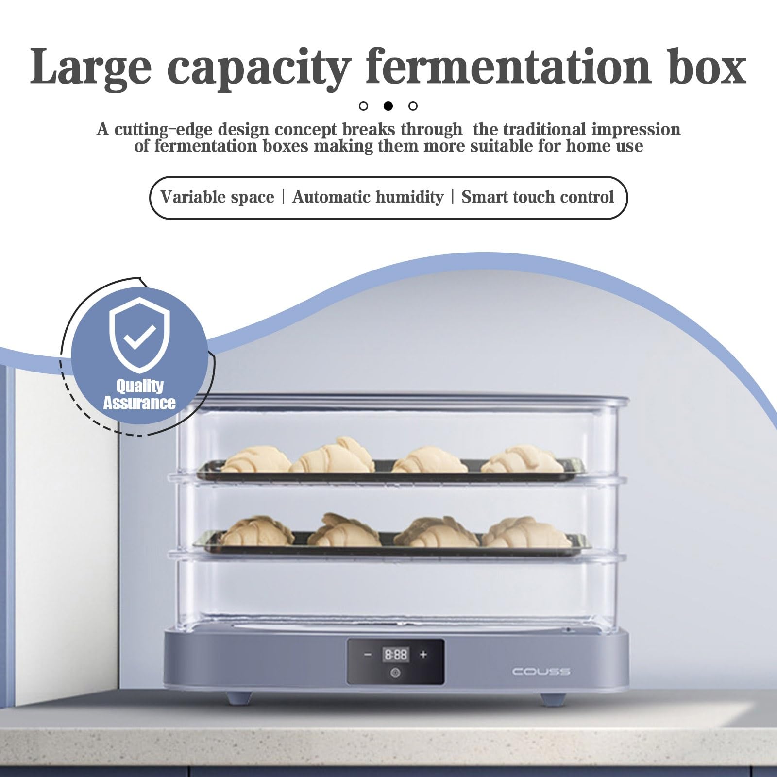 Caja Fermentación 40l Proofer para Pan Cámara De Fermentación Profesional para Masa Y Pizza, Máquina De Levado con Temperatura Ajustable, Ideal para Cocina Y Repostería