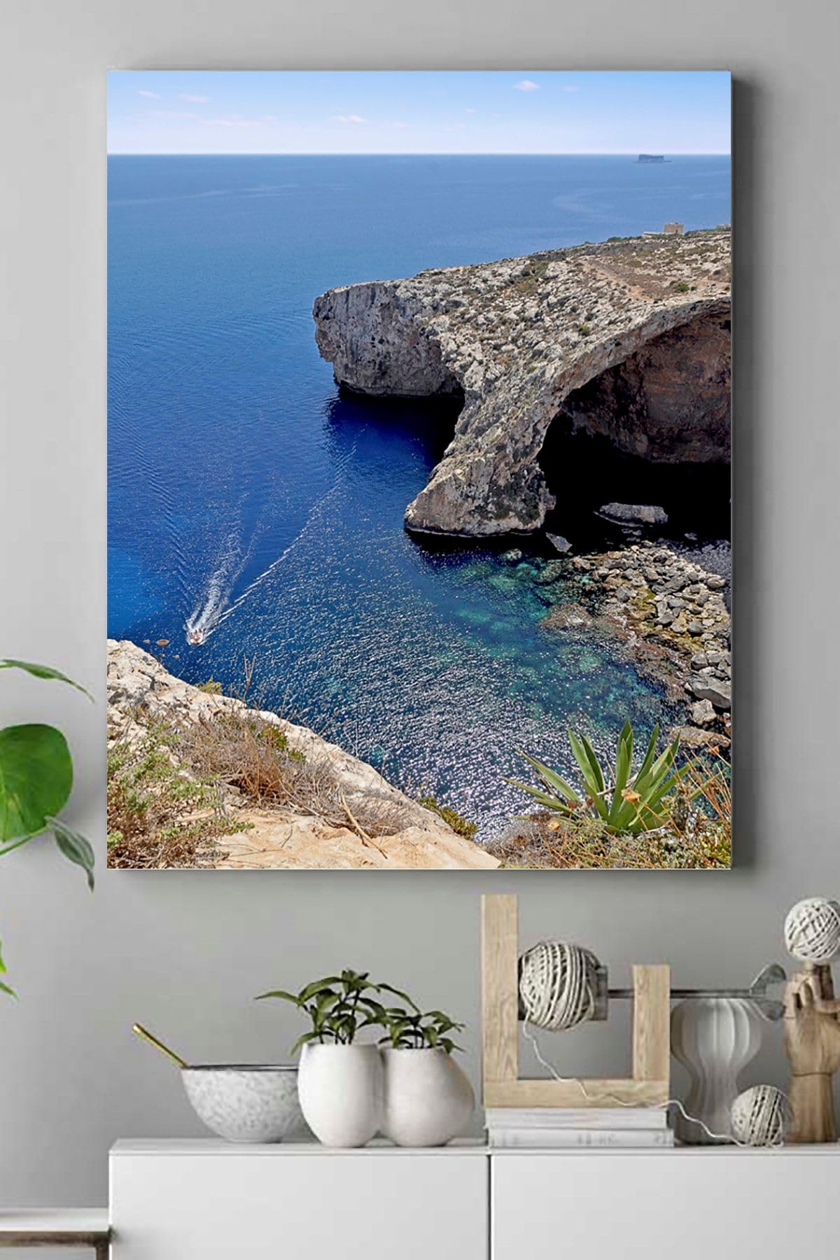 Postermanya (pster14941) Akdeniz Manzara Kanvas Tablo 21 x 30