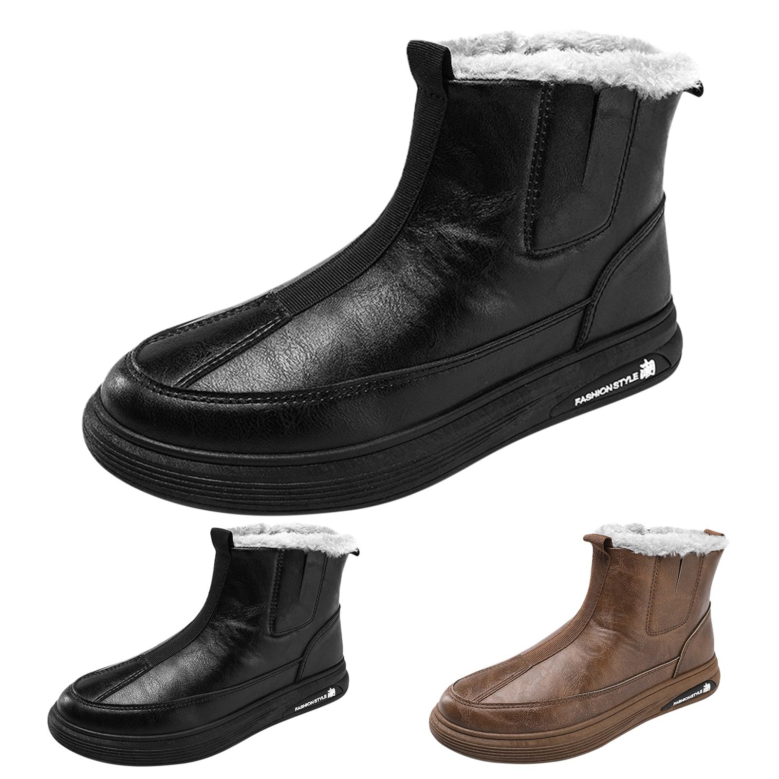 Chaussures d'hiver pour homme sans lacets - Raquettes de neige pour homme