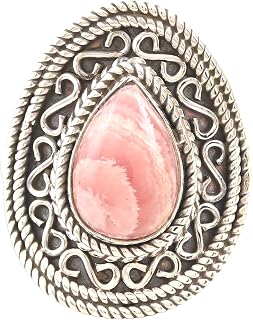 Rhodochrosite Ring, 925 Solid Silver Ring, Pear Stone Ring, Women Ring, Rhodochrosite Jewelry, Vintage Ring, Promise Ring, Friendship Ring
