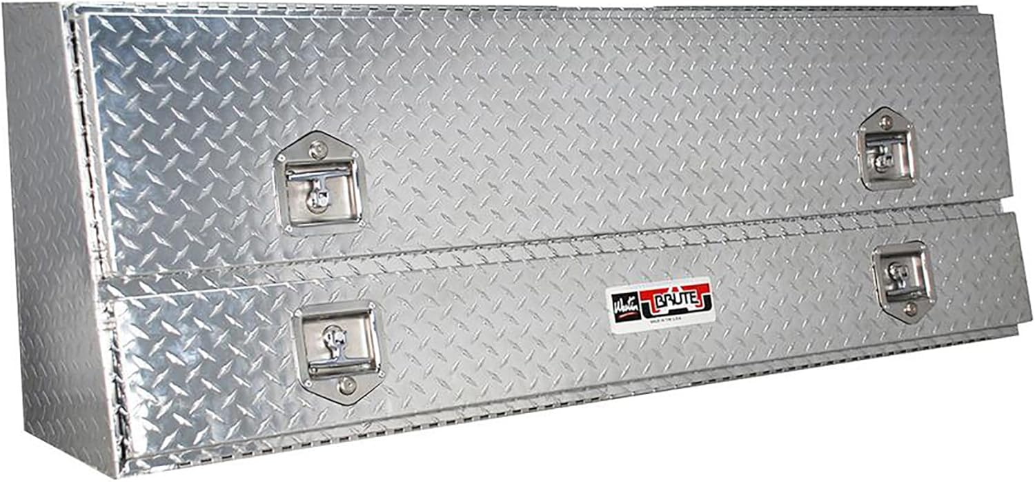 Brute 80-TBS200-90D Pro Series 90" Contractor TopSider Polished Aluminum Tool Box with Doors