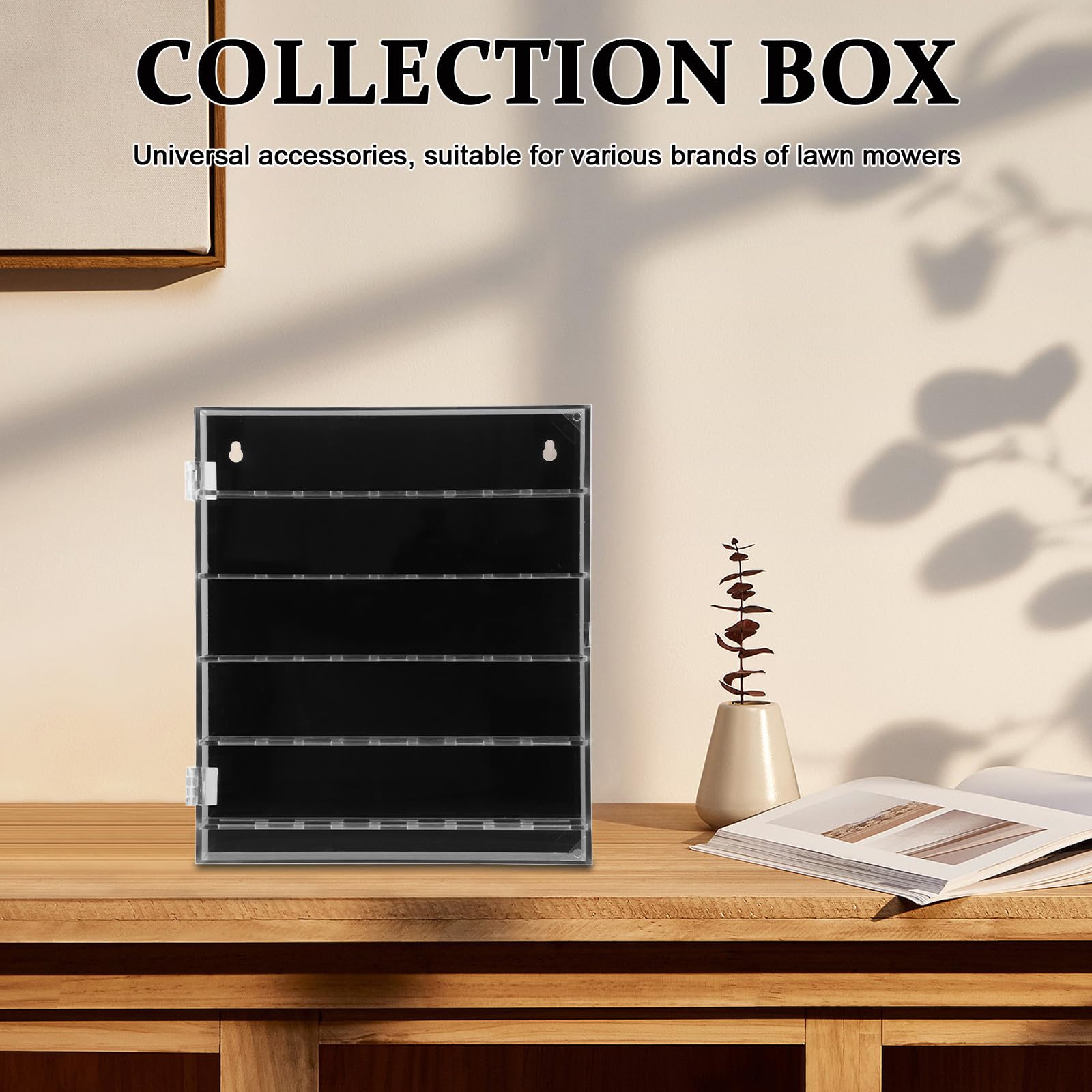 UKCOCO Caja de Coleccionador de Monedas de Desafío en Acrílico Transparente Diseño Elegante y Ahorro de Espacio para Exhibición en Oficina o Área de Display