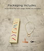 Vista 6 de Correa de dije para teléfono, pulsera de cadena de teléfono con correa de sujeción para la muñeca para mujer