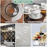 Vista 7 de ATOPLEE Disco de rueda de pulido de lana gruesa de 0.472 pulgadas, 10 ruedas de pulido de eje de 4-12 x 78 pulgadas para amoladora angular de 4.5