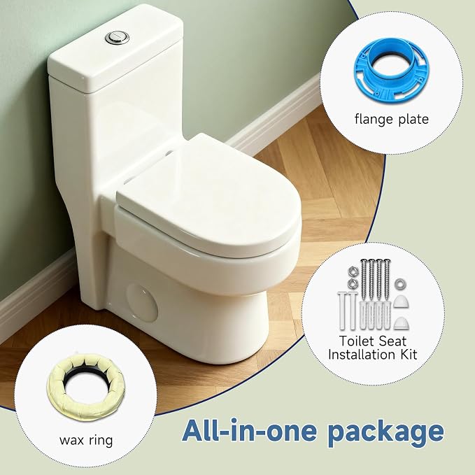 Inodoro compact blanco cerámico con asiento suave miniatura 9