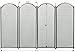 AMAGABELI GARDEN & HOME Decorative Gold Fireplace Screen 4 Panel Folding Ornate Wrought Iron Black Metal Fire Place Free Standing Gate Large Mesh Solid Steel Spark Guard Cover Outdoor Accessories