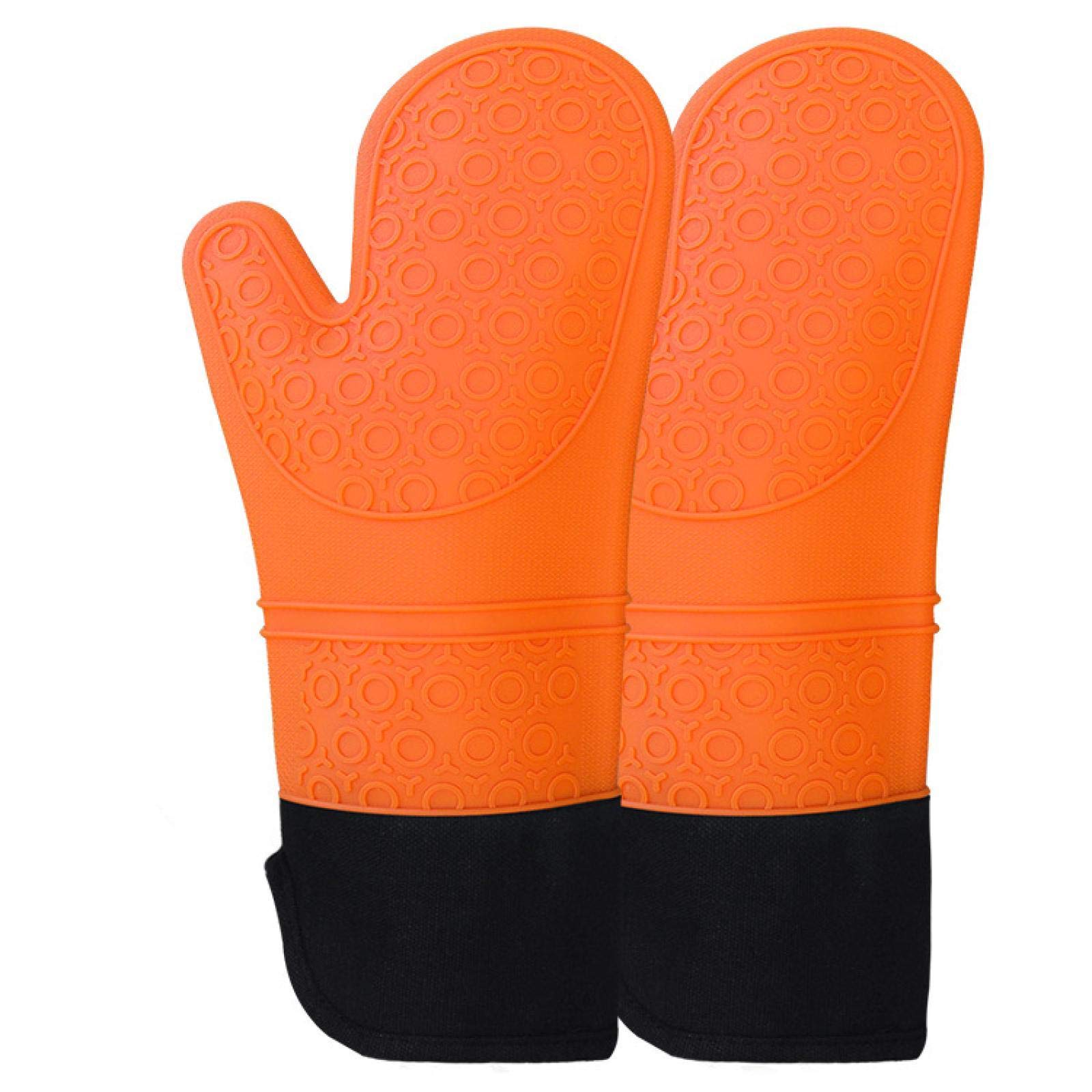 1 paire de gants en silicone antidérapants épais pour four à micro-ondes, résistance aux hautes températures et anti-brûlure