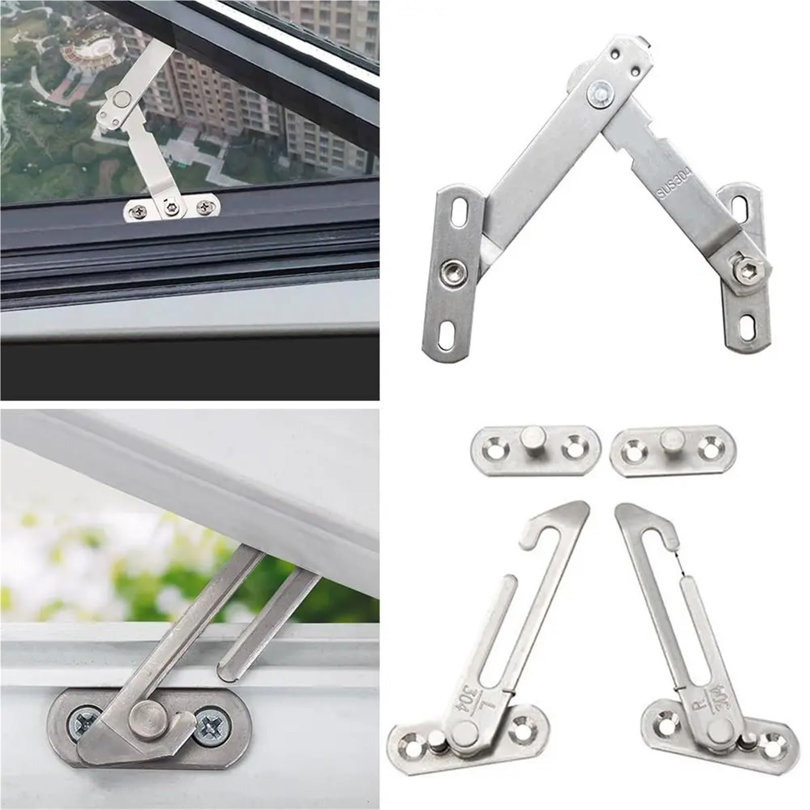 Finestra Limitatore 10 pz Supporto Finestra Regolabile Finestra Gancio Chiusure Armadietto (Stile 1)