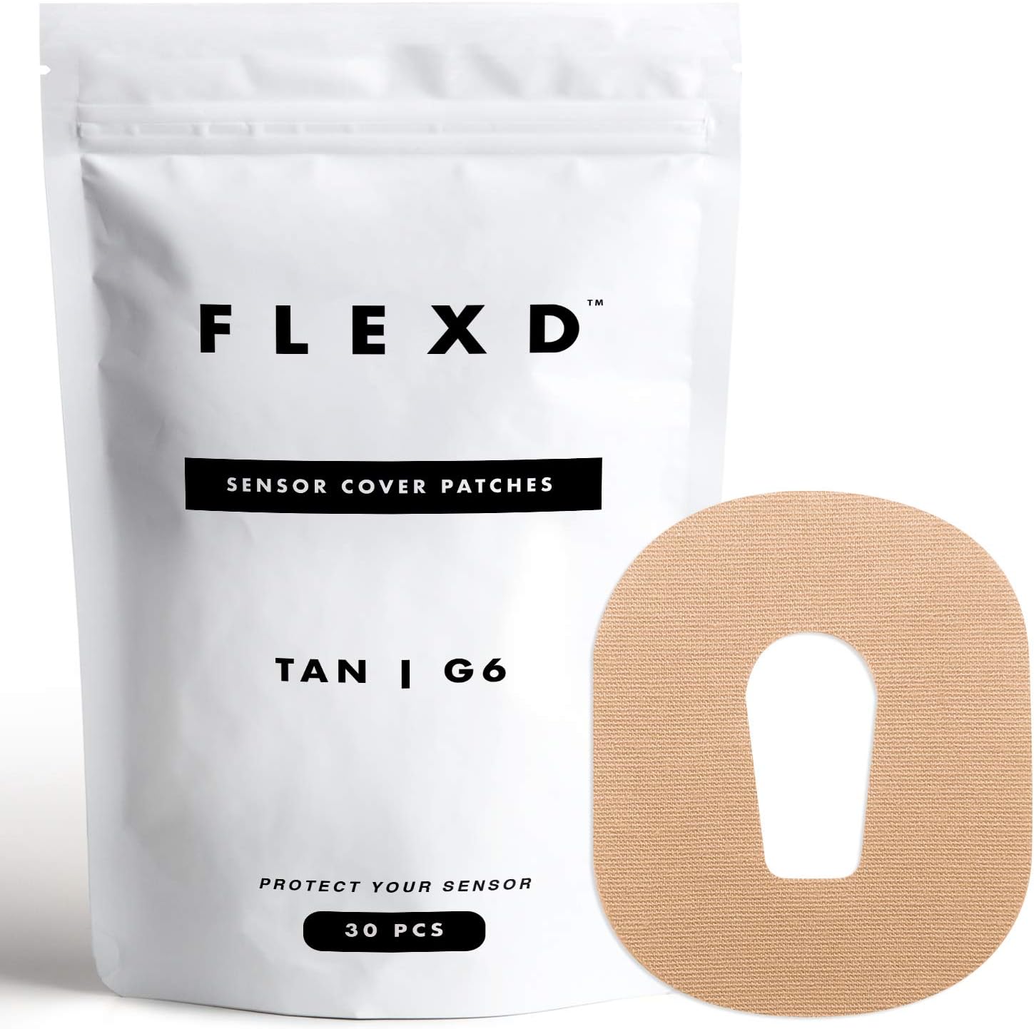Flexd - Dexcom G6 Over Patches Waterproof (Pack of 30) - Tan