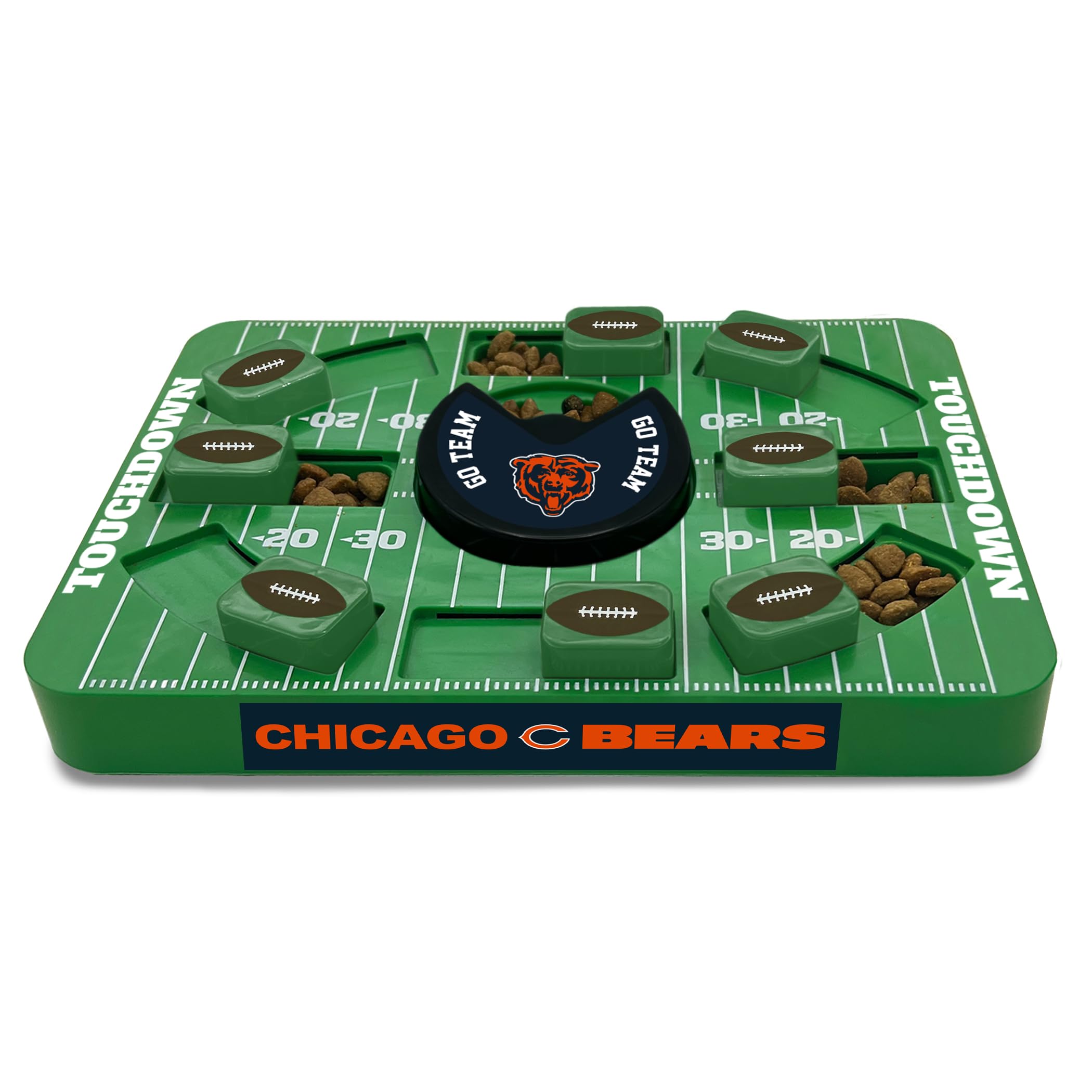 Pets First NFL Chicago Bears Large Puzzle Toy for Dogs, Slow Feeder Board for Pets, New Bigger Size, Interactive Doggie Treat Toy