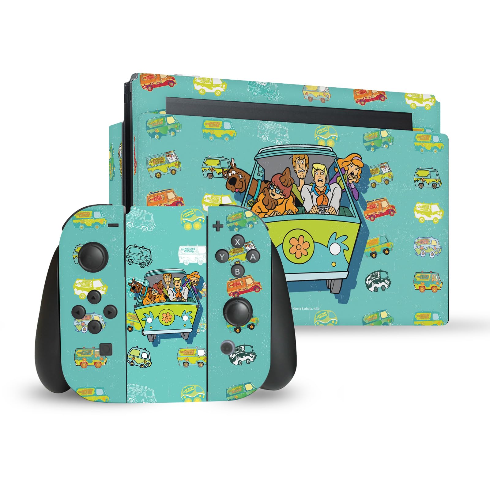 Head Case Designs sous Licence Officielle Scooby-Doo Mystery Inc. Graphismes Vinyle Autocollant De Jeu Peau Autocollant Compatible avec Nintendo Switch Console & Dock & Joy-Con Controller Bundle