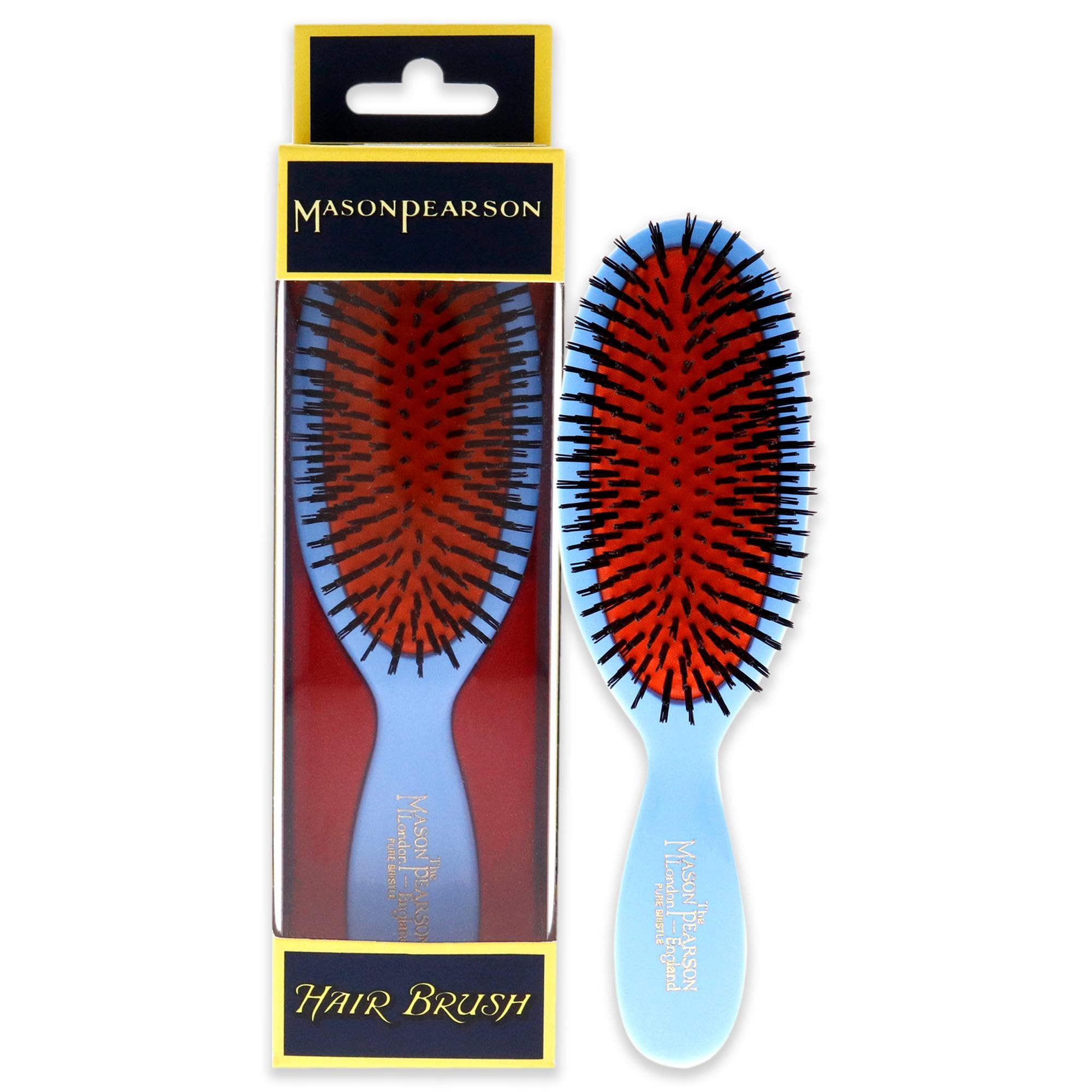 Mason Pearson B4 Pure Bristle Pocket Hair Brush - Blue