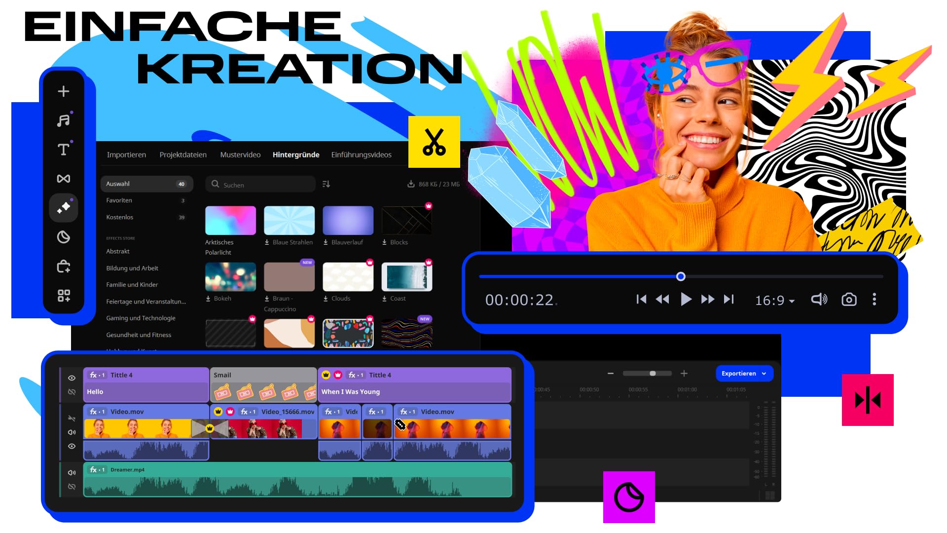 Movavi Video Suite für Mac - 1-Jahres-Lizenz | Geschäft | 1 Gerät | Mac | Mac Aktivierungscode per Email