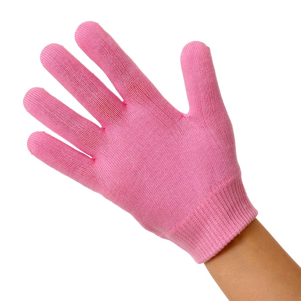 EMILYSTORES Pink Moisturize Soften Repair Cracked Skin Moisturizing Treatment Gel Jojoba Oil Vitamin E SPA Gloves 1Pair : Beauty
