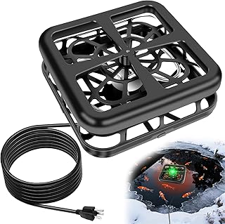 Floating & Submersible Pond Heater, 1000W Pond Heaters for Outdoor Ponds with Fish, Thermostat Control Pond Deicer with Indicator Lights, Koi Pond Stock Tank Water Trough Heater for Winter