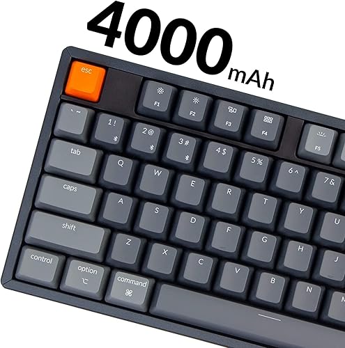 Miniatura 8 de Keychron Teclado mecánico inalámbrico K10 de tamaño completo de 104 teclas, retroiluminación RGB intercambiable en caliente con interruptor marrón