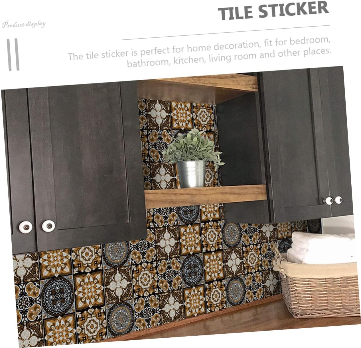 Uonlytech 120 Pcs Wall Sticker Peel and Stick Countertops Wall Tile ...