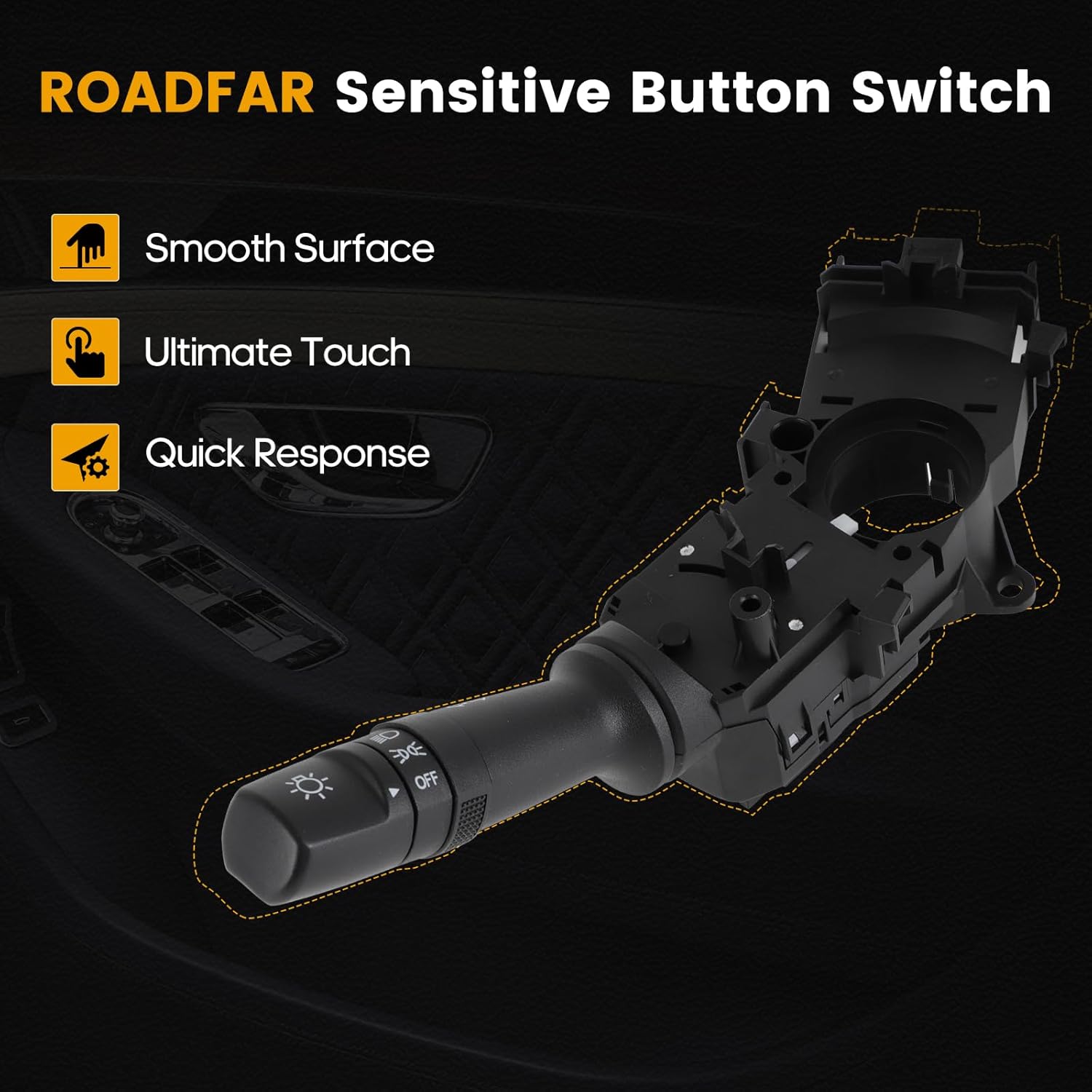 ROADFAR Turn Signal Switch Fits for Hyundai Elantra Elantra GT Sonata Veloster for Kia Forte Rio Sorento Multi-Function Combination Switch Replaces 934101U000 934101U001 93410-1U000