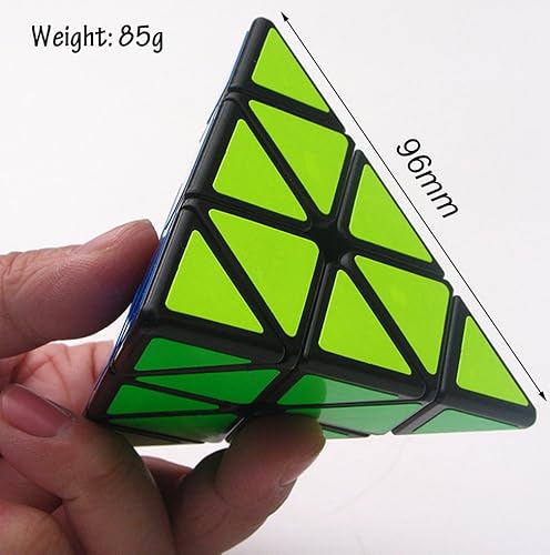 Miniatura 4 de TANCH QIYI Pyramid Speed Cube 3 x 3 triángulo cubo mágico rompecabezas juguete (negro)