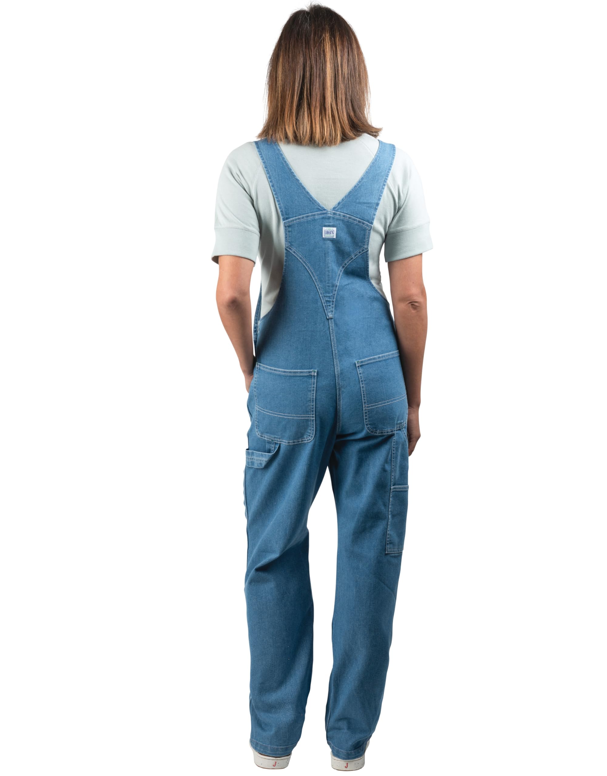 Liberty Damskie kombinezony na szelkach z denimu, Lekki kamień sprany, XXL