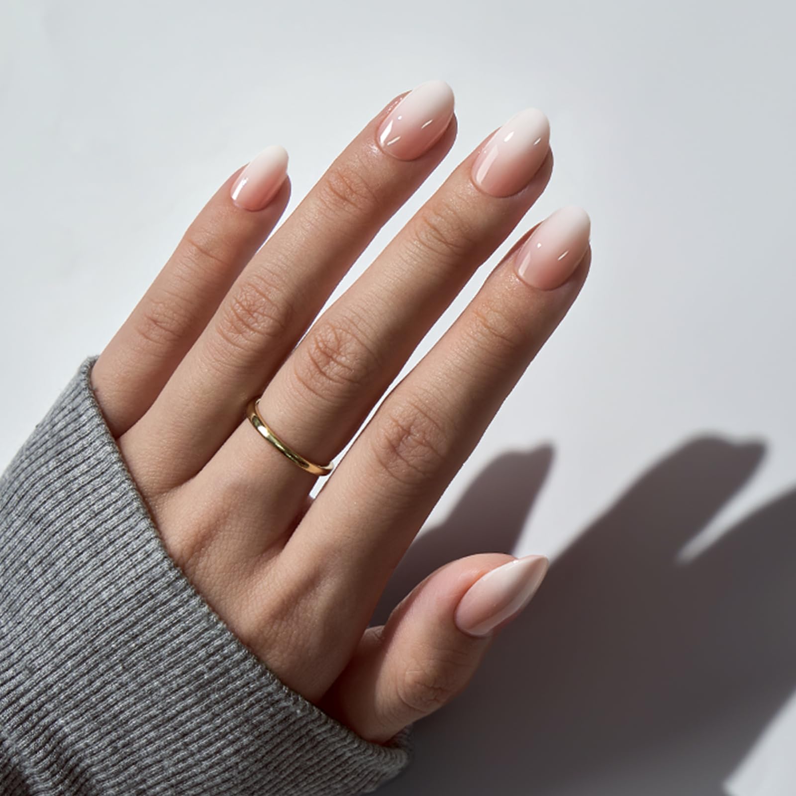 BTArtbox Press On Nails French Tips - 32 Pcs Short Square False Nails With Nail Glue and Adhesive Nail Tabs, No Fade Out Stick On Nails in 16 Sizes, Soft Gel Fake Nail for Women, Classic White — view 24