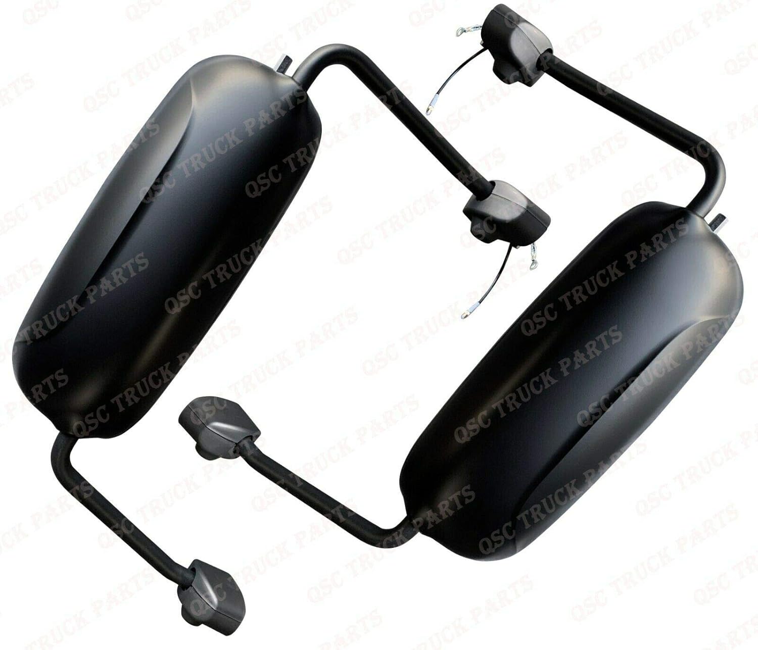 QSC Truck Parts Black Door Mirror Assemblies W/Arms Right Left Pair for Mack 613