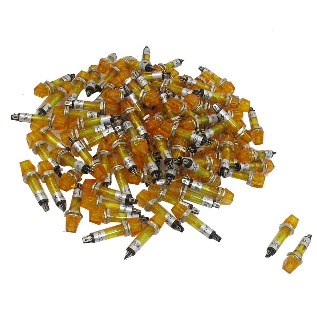 100x 6.5mm Hole 2 Terminal DC suitablevoltageV Orange Pilot Light Signal Indicator (SN: eee a78 8ba b32 a37)-image-30