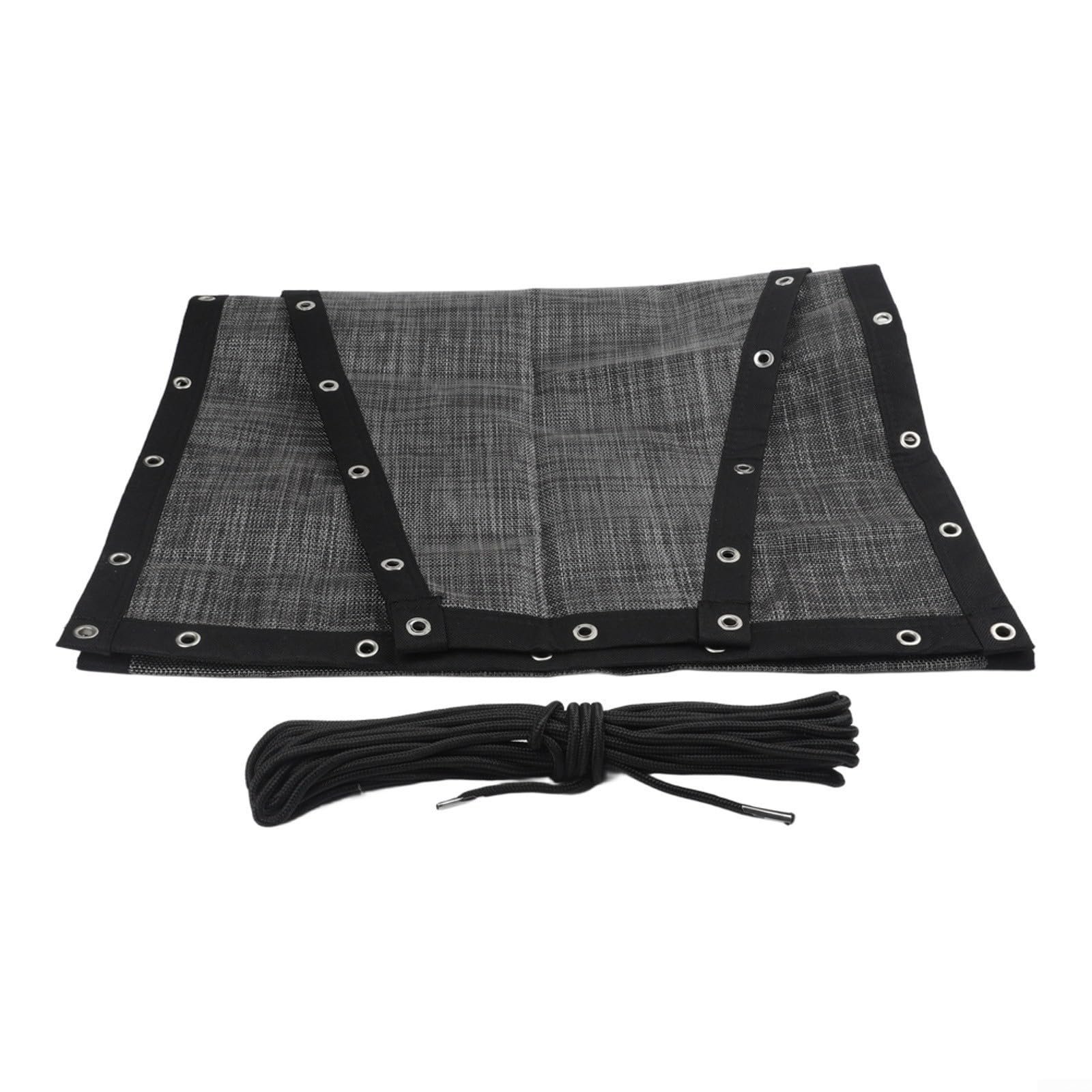 Swingchair, panno di ricambio per poltrona sospesa, panno di ricambio per sedia a dondolo sospesa, 64 x 197 x 23 cm, tessuto resistente, resistente alle intemperie e facile da installare (nero grigio