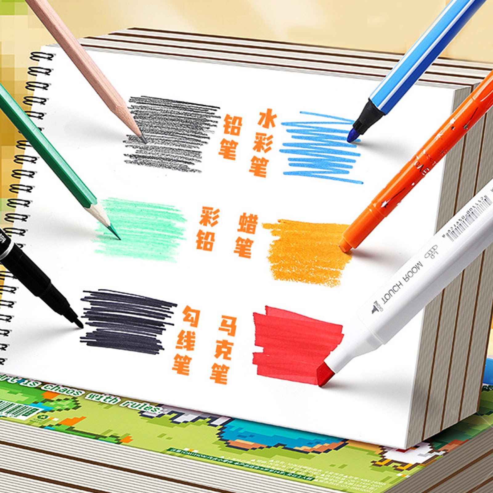 Sketchbooks extra spessa texture impedisce la visualizzazione del colore attraverso perfetto per sperimentazione tecnica mista 50 fogli ogni studente forniture artistiche notebook