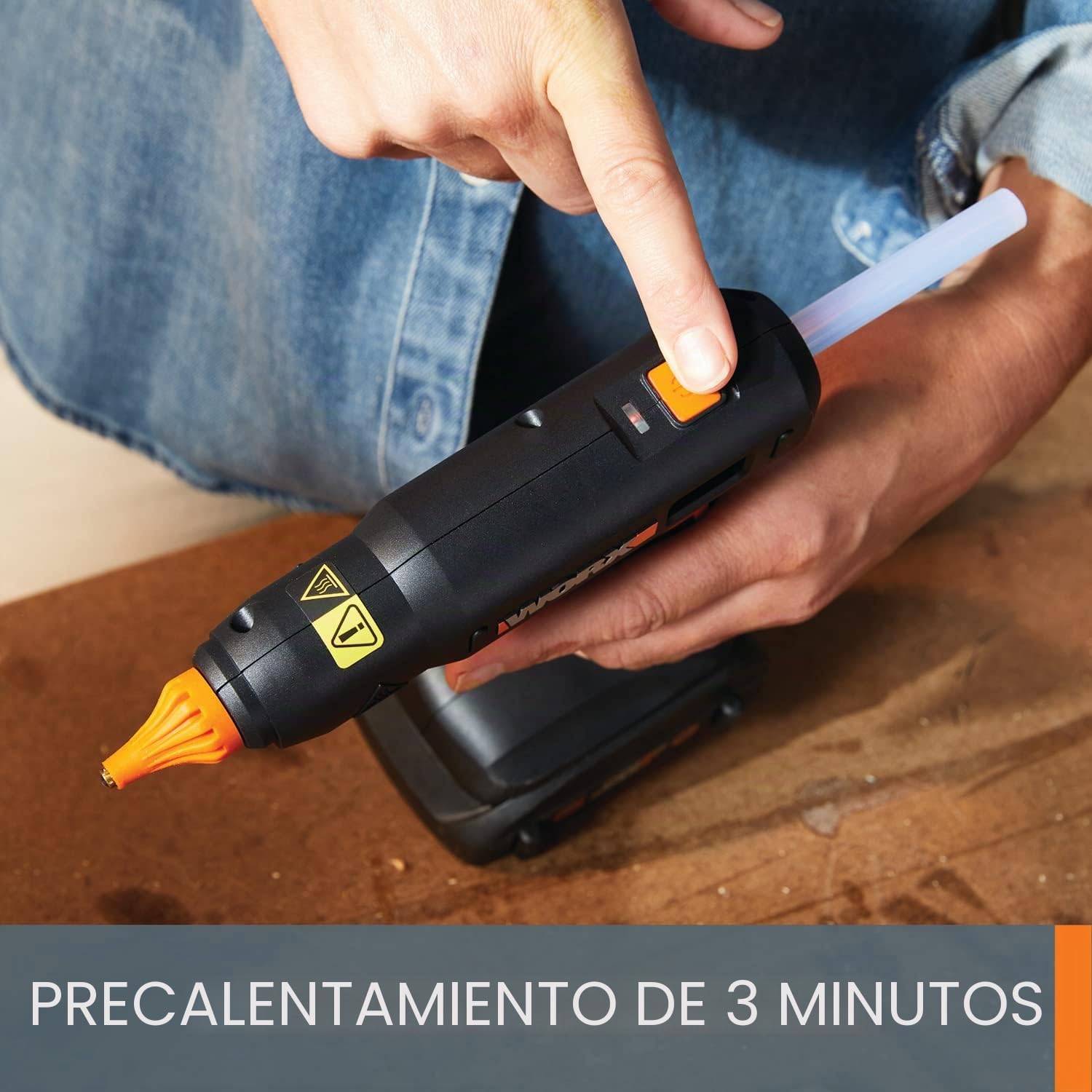 Worx Pistola de pegamento caliente de tamaño completo Power Share de 20 V WX045L.9- (solo herramienta)