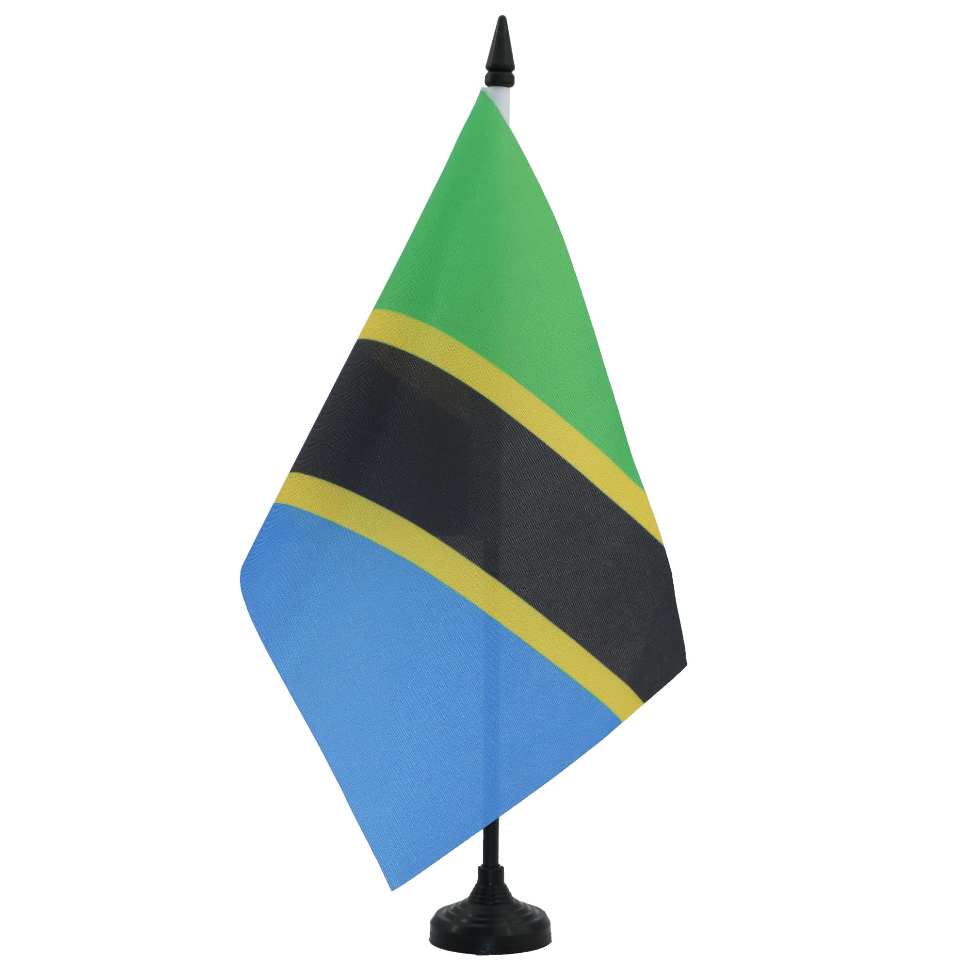 AZ FLAG Tanzania Table Flag 6x8 in 100D Polyester Plastic Base