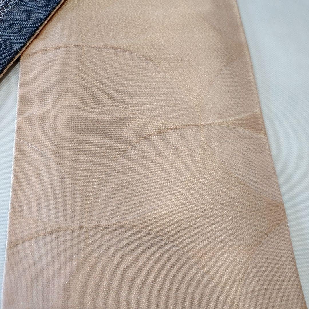 【新品未仕立て】 河合美術織物　袋帯　西陣織　正絹　フォーマル　式事　七宝柄 西陣織 袋帯 単品 お仕立て上がり「黒色 七宝花文」河合美術織物（株