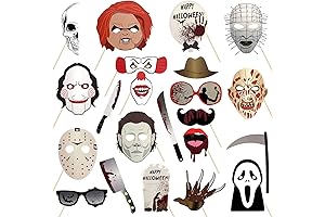 Halloween Photo Booth Props 22 Pieces Fall Themed Fiesta Selfie Decoration