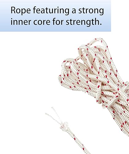 Miniatura 4 de YAMAKATO Cuerda de arranque de 40 pies y 964 pulgadas, cuerda de arranque de retroceso de 0.138 in para STIHL Poulan Husqvarna Sears Echo Craftsman