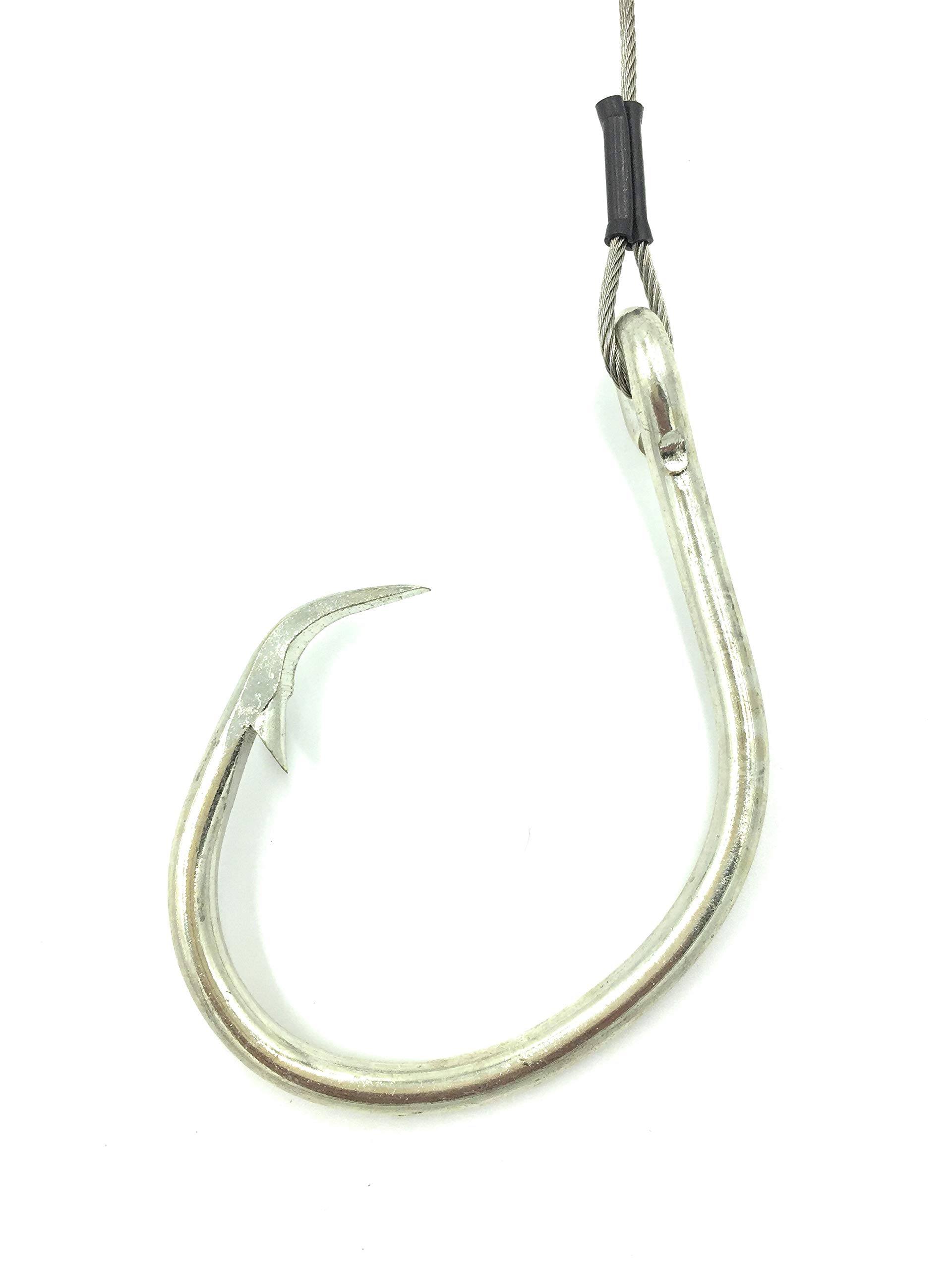 5' Shark Leader with Non Stainless Inline Circle Hook (15/0)