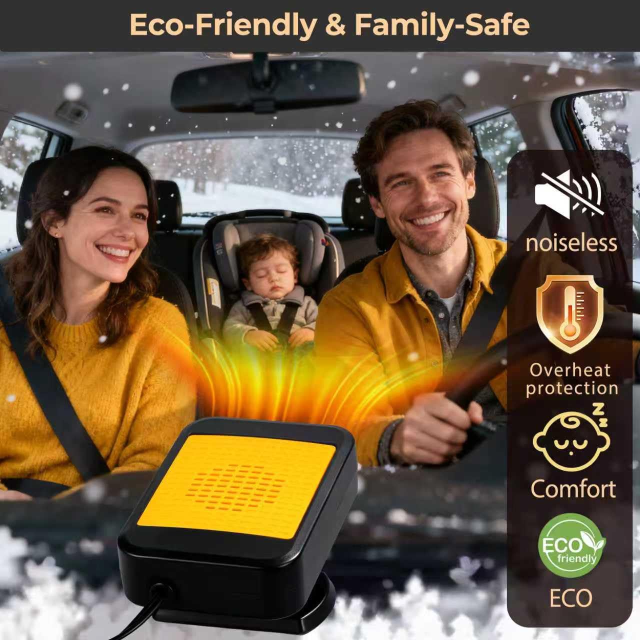 Portable Car Heater for Vehicle 12V Car Heater Portable Plugs into Cigarette Lighter Portable Heater for Car 360 — view 5