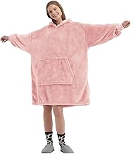 FELOVE It is a hoodie and sleeves with a large pocket, which is an ultra soft and comfortable wearable blanket for adults, and that is warm and has one size fits all.
