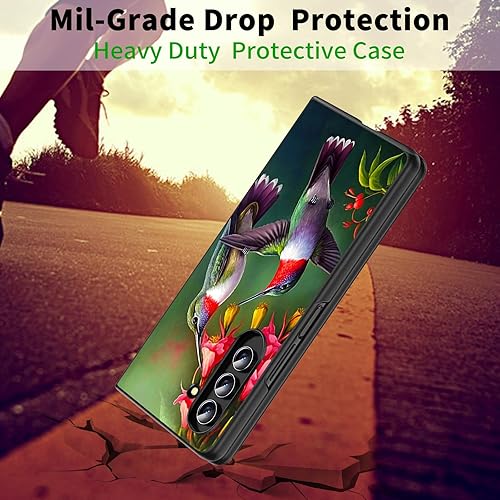 Vista 54 de Funda protectora para Samsung Galaxy Z Fold 5 2023 Slim Light Hard PC Shook Proof Funda protectora para Samsung Galaxy Z Fold 5 7.6 pulgadas - Flor