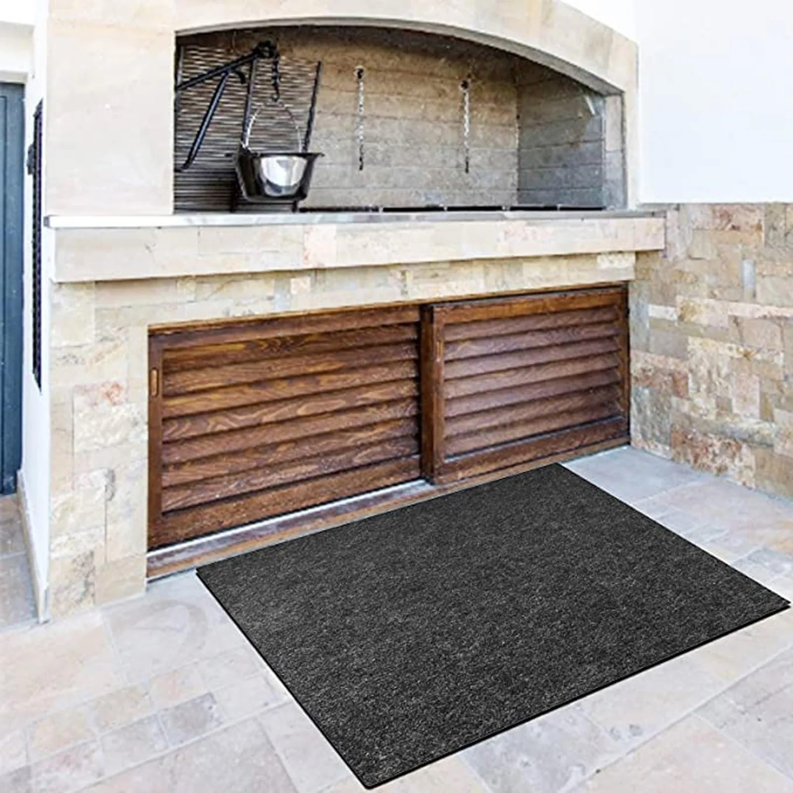 Tappeto ignifugo for caminetto Tappetino Nero Tappetino Antiscivolo Tappetini ignifughi Tappetino for corridoio Tappetini for Porte Anteriori(36X60in)