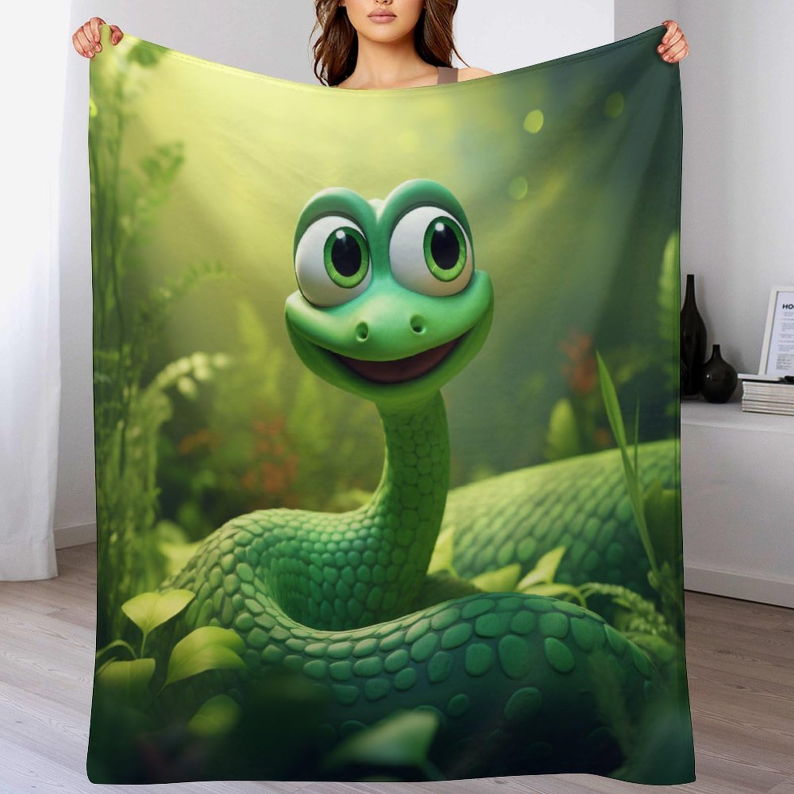 Couverture serpent en flannel pour des soirées cocooning sur le canapé