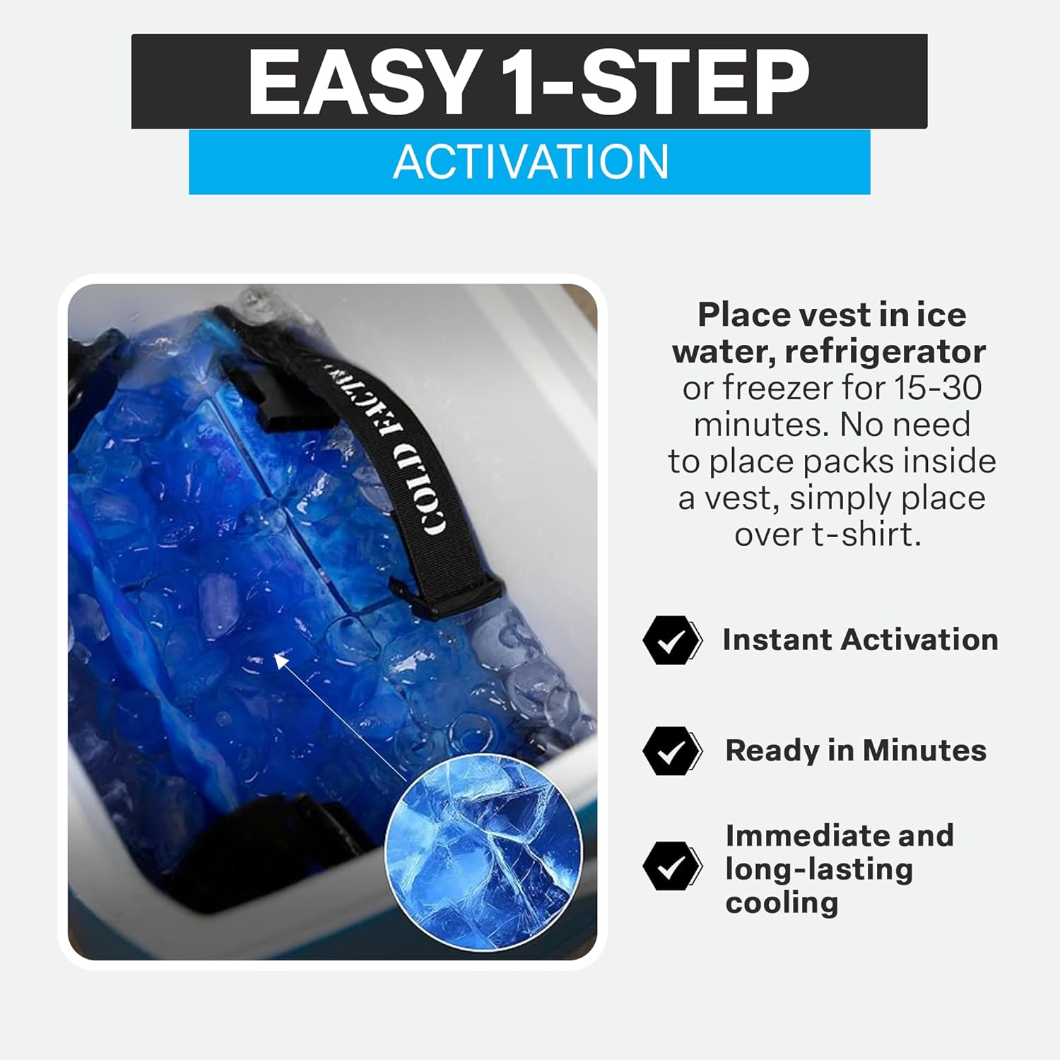 COLD FACTOR Ice Pack Cooling Vest for Men & Women—Lightweight, Adjustable Phase Change Cooling Vest for Hot Weather, Athletes, Outdoor Work, Industrial Use - Breathable Technology, Functional, Stylish - Image 3