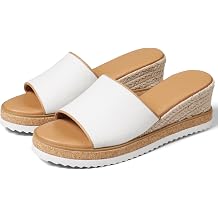 mikarka Slip On Wedge Sandals for Women, Open Toe Resort Platform Sandals Comfortable Beach Sandals Slide Espadrilles Wedges Dressy Summer Sandals Mules