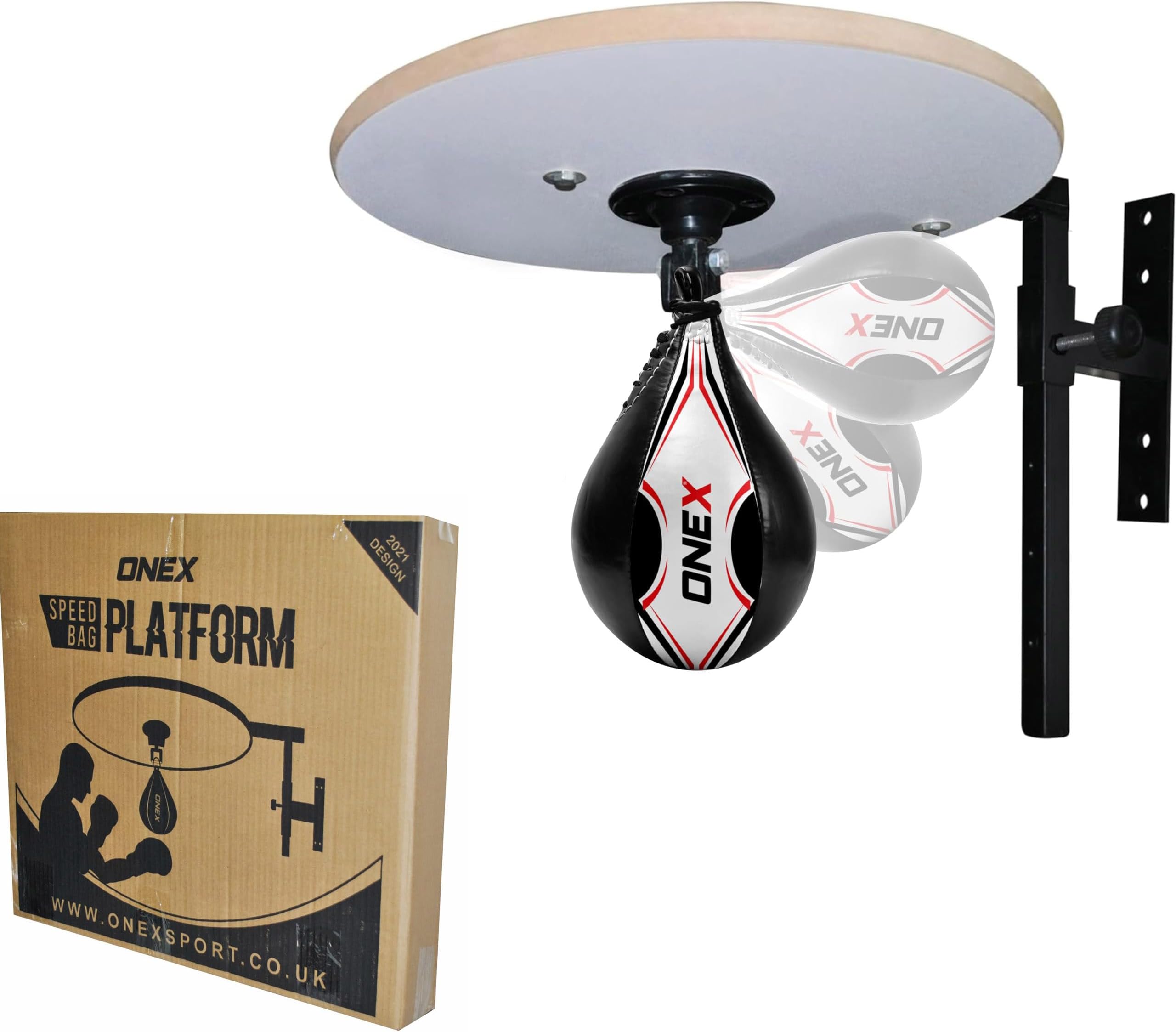 1x Punching Speed Ball Platform Set Wall Mounting Frame Punching Bag Stand for MMA Boxing Training Exercise Fully Adjustable