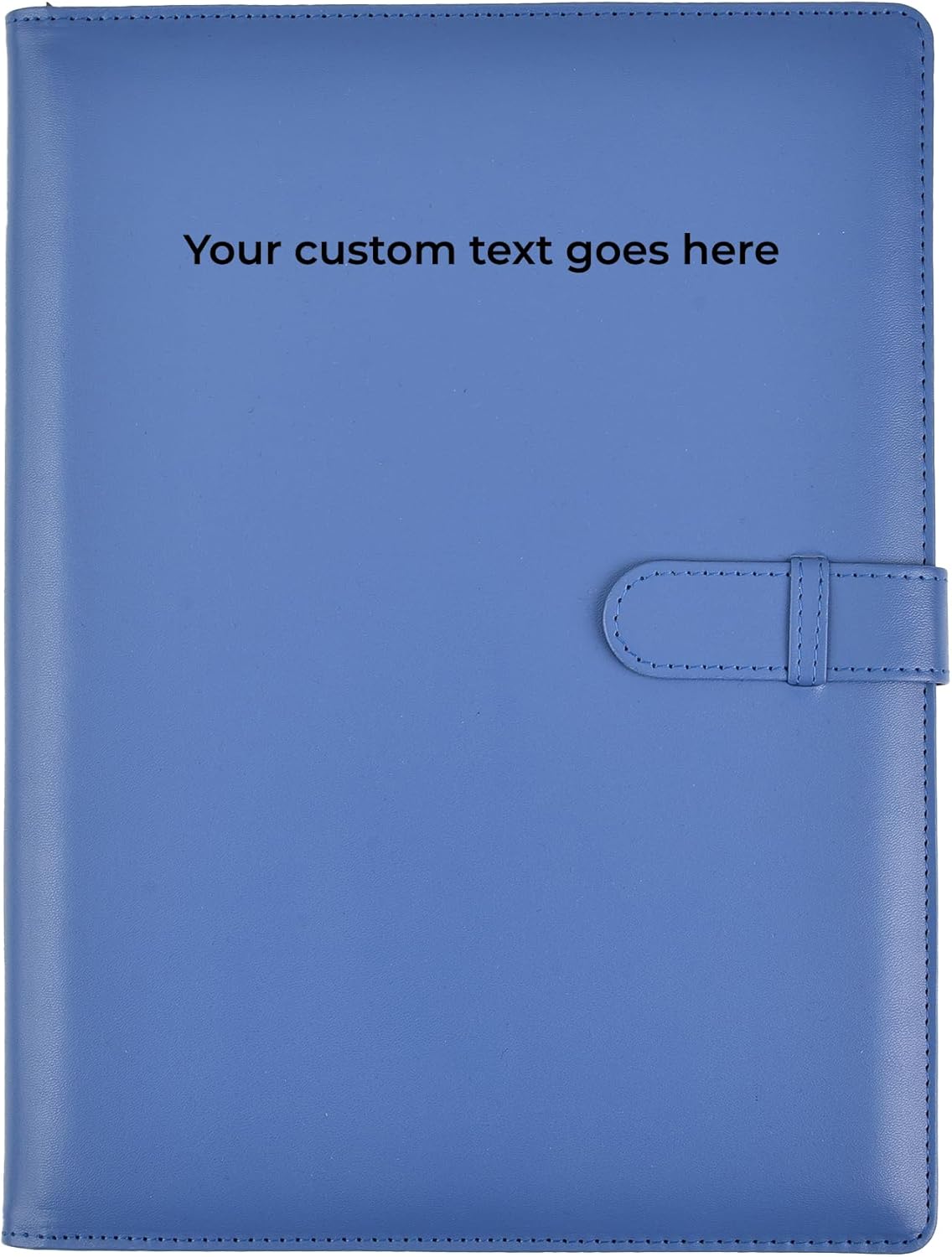 Arpan Personalised Custom Text Professional Presentation Folder, 36 Pockets 72 Sides, A4 Display Book, Faux Leather (Blue)