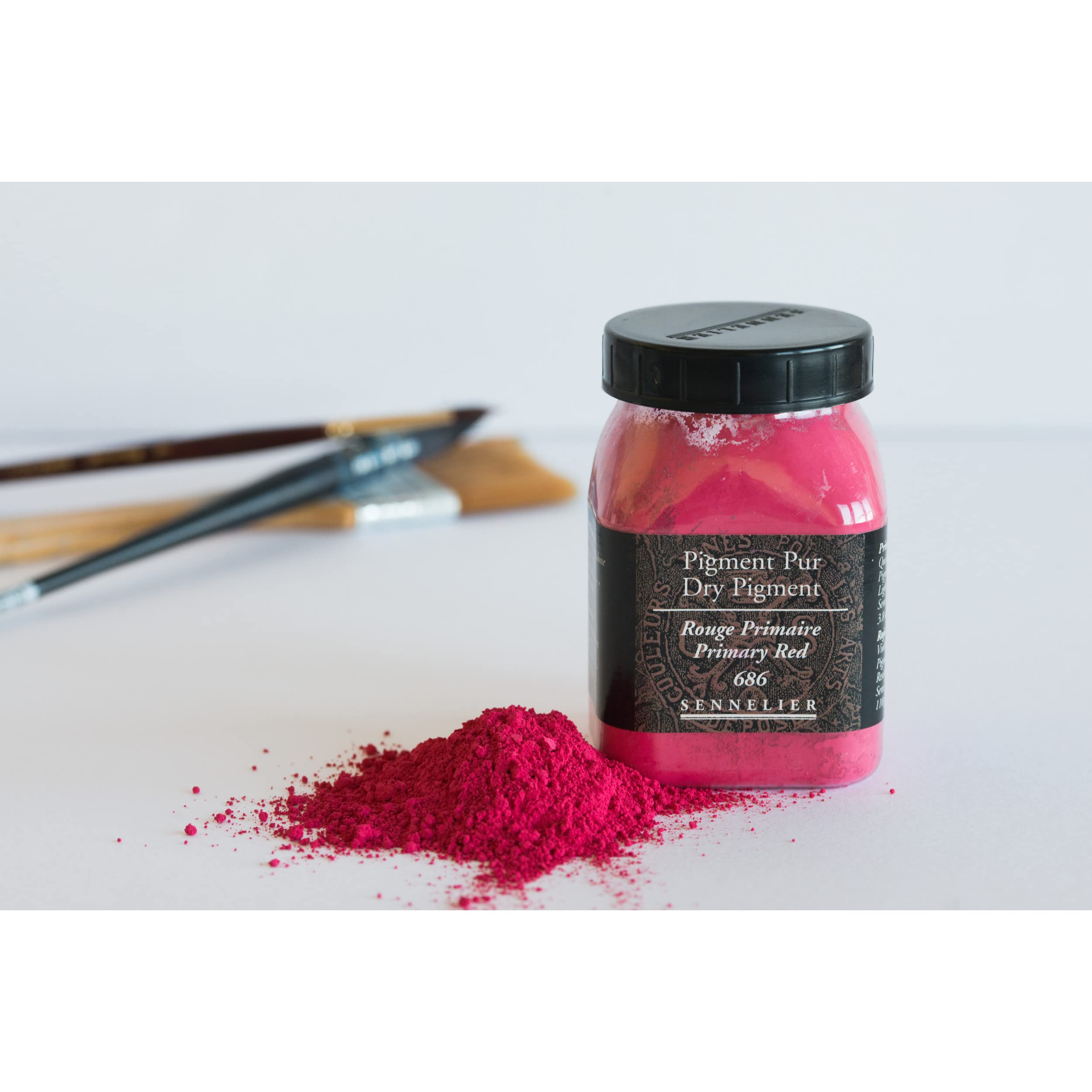 Pigmento Secco Sennelier Per Artisti | Barattolo 175 Ml | Colore: Rosso Primario | Alta Concentrazione Per Pittura